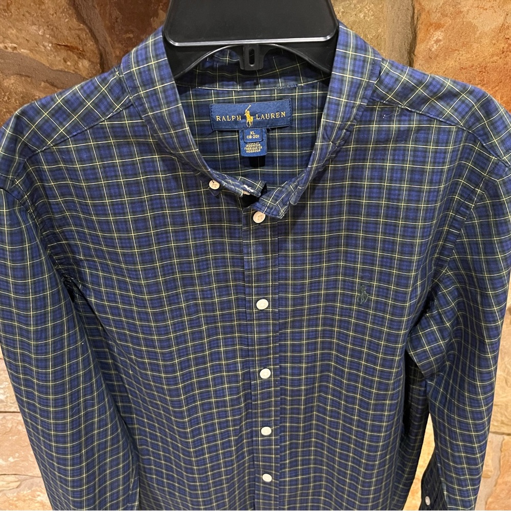 Ralph Lauren Button Down Shirt Boy’s 18/20 or Mens Small or X-Small Pony Logo